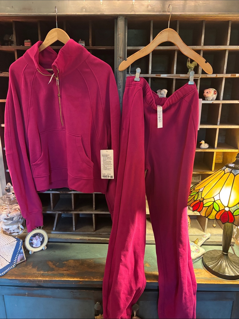 lululemon athletica Popular color🩷 SCUBA raspberry Half‑Zip Sweatshirt & Joggers